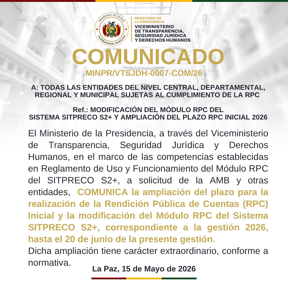 Comunicado RPC